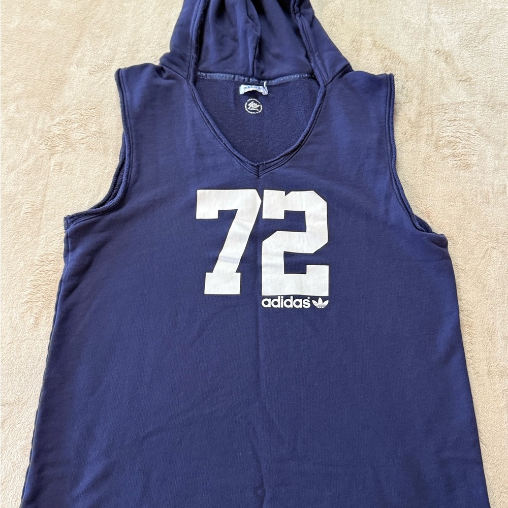 Adidas‎ Navy Sleeveless Hoodie